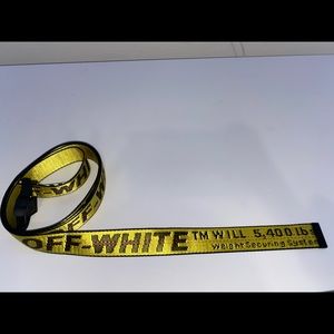 Off White Industrial Belt!!! in yellow